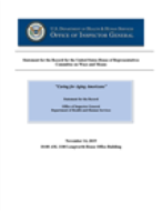 Download Testimony on Opioid Use Among Seniors – Issues and Emerging Trends PDF